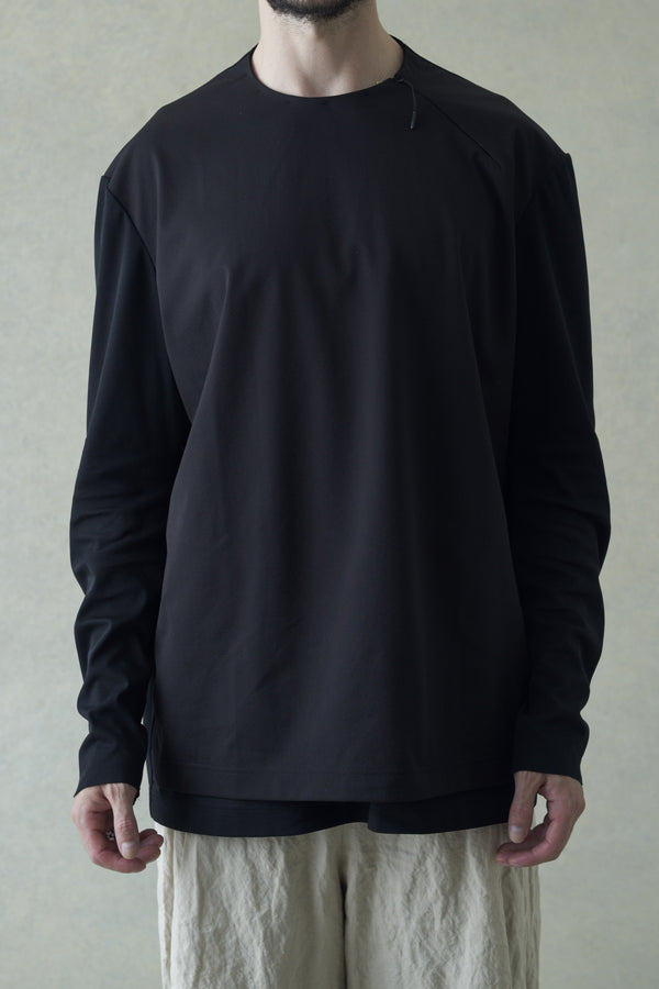 DEVOA long-sleeved knitted T-shirt CSC-TBC3 black